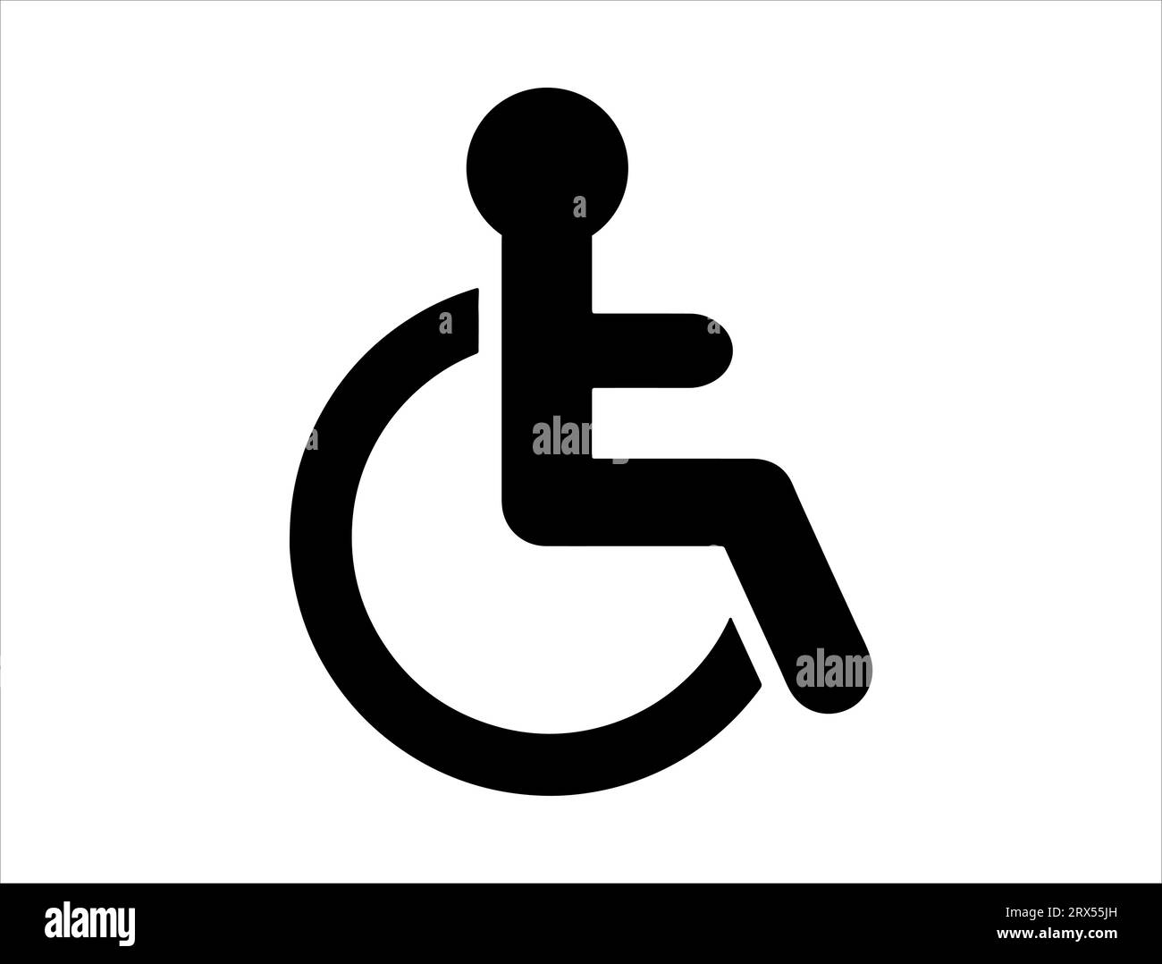 Symbole de handicap silhouette vecteur art fond blanc Illustration de Vecteur