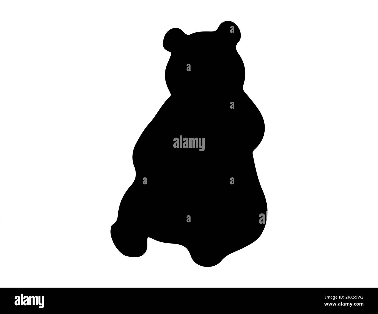 Panda Bear silhouette vector art fond blanc Illustration de Vecteur