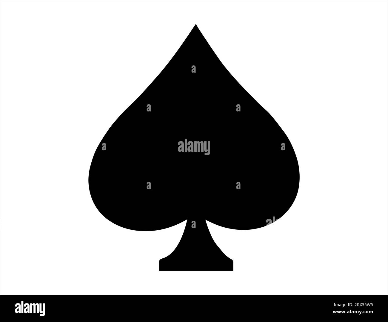 Spade silhouette vecteur art fond blanc Illustration de Vecteur