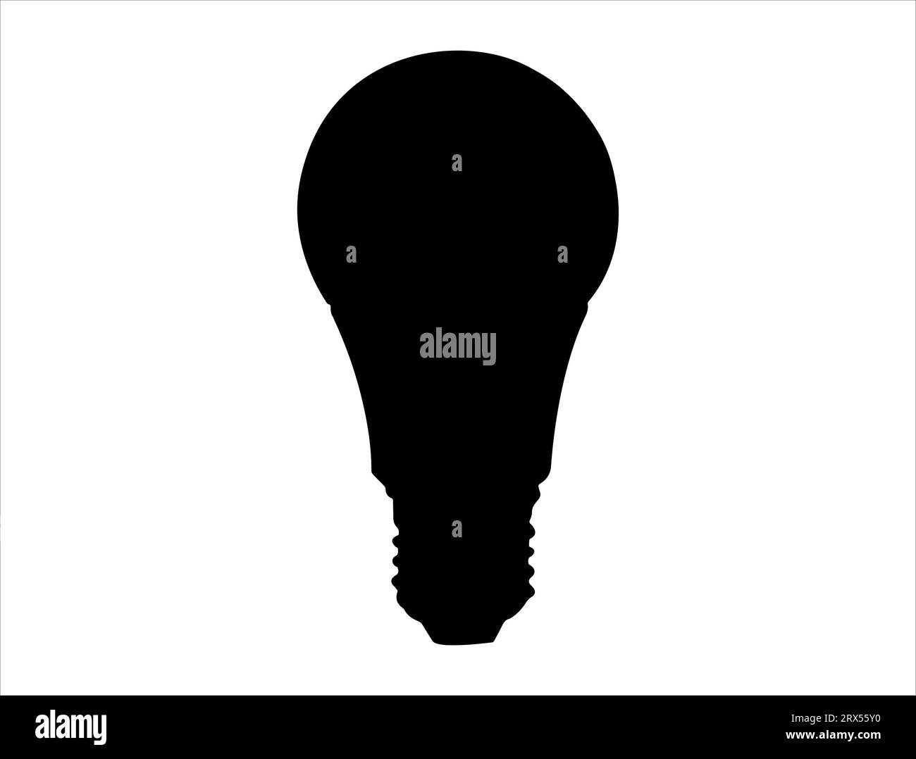 Fond blanc d'art vectoriel silhouette d'ampoule Illustration de Vecteur
