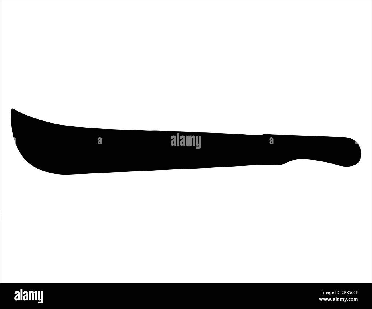 Machete silhouette vector art fond blanc Illustration de Vecteur