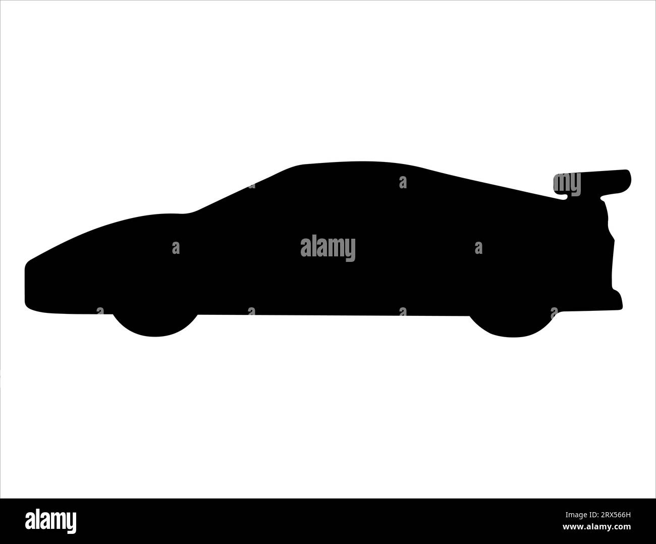 Fond blanc de vecteur art de silhouette de voiture de course Illustration de Vecteur
