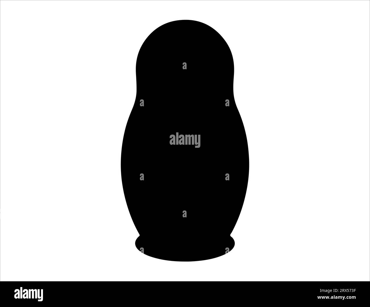Russe matryoshka poupée silhouette vecteur art blanc fond Illustration de Vecteur