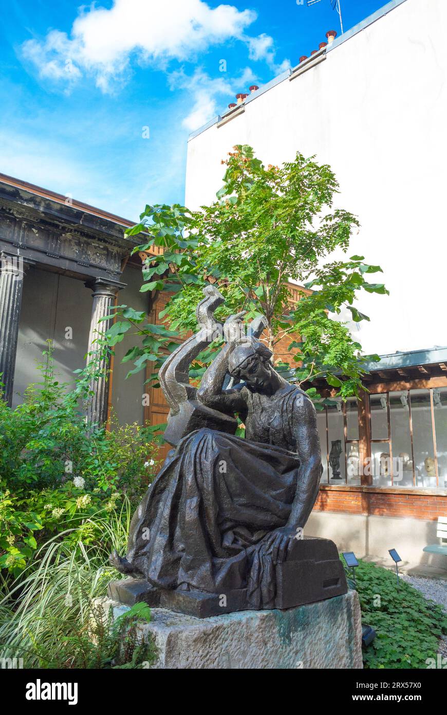 Paris, France, Un jardin avec des sculptures d'Antoine Bourdelle au Musée Bourdelle (en anglais, musée de bourdelle). Editorial uniquement. Banque D'Images