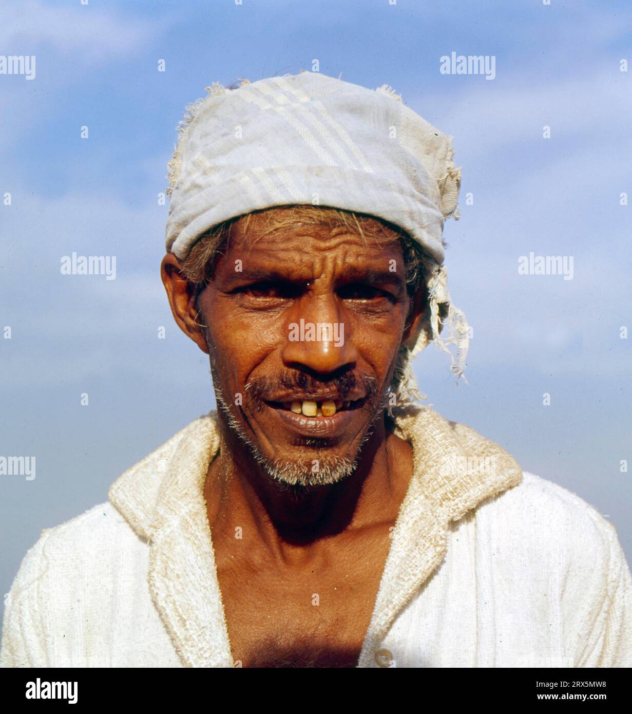 Vieil homme en Afghanistan, mollah en portrait Banque D'Images
