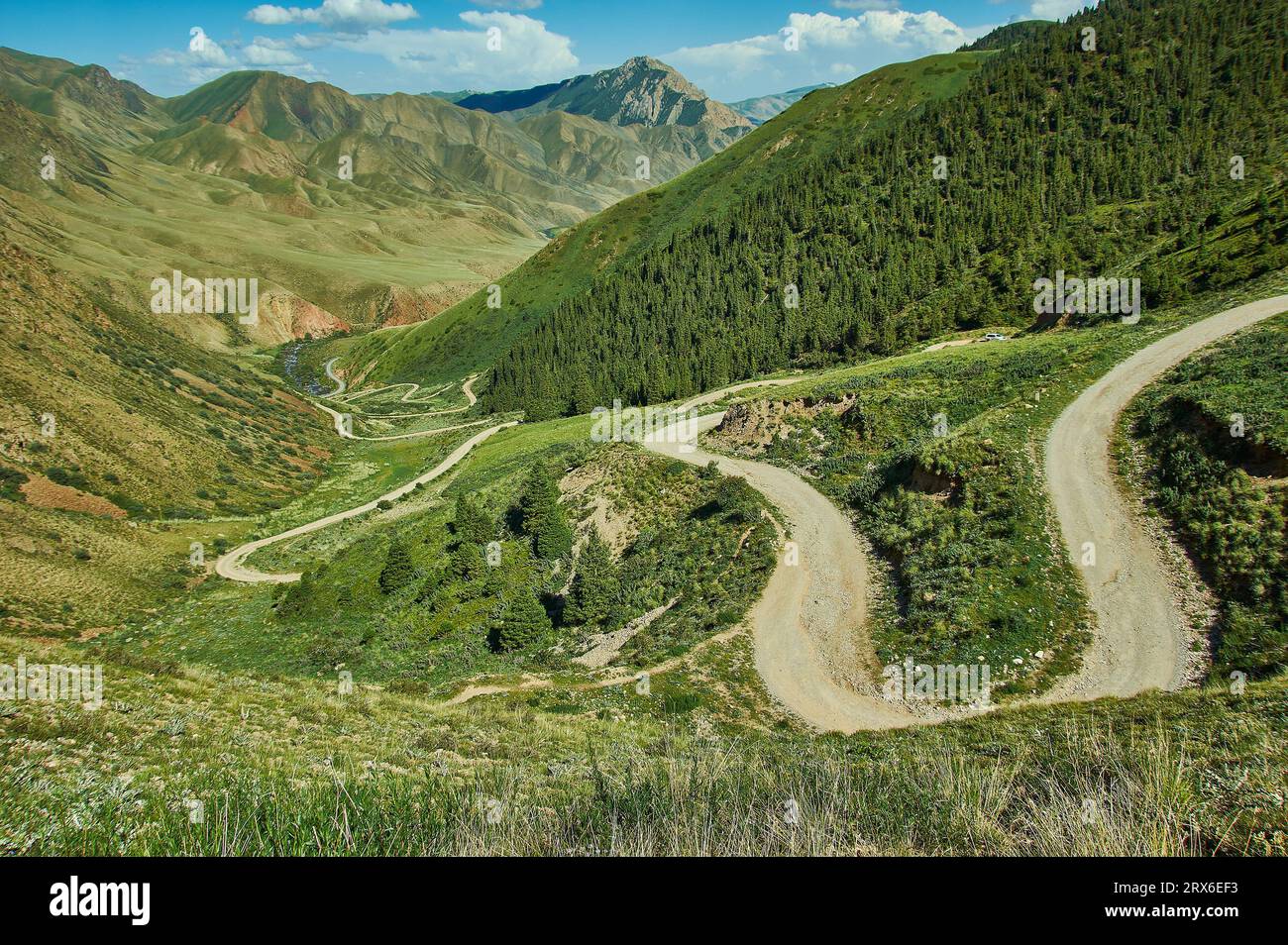 Col de Teskeytorpo , 3133м, région de Kochkor, Kirghizistan Banque D'Images