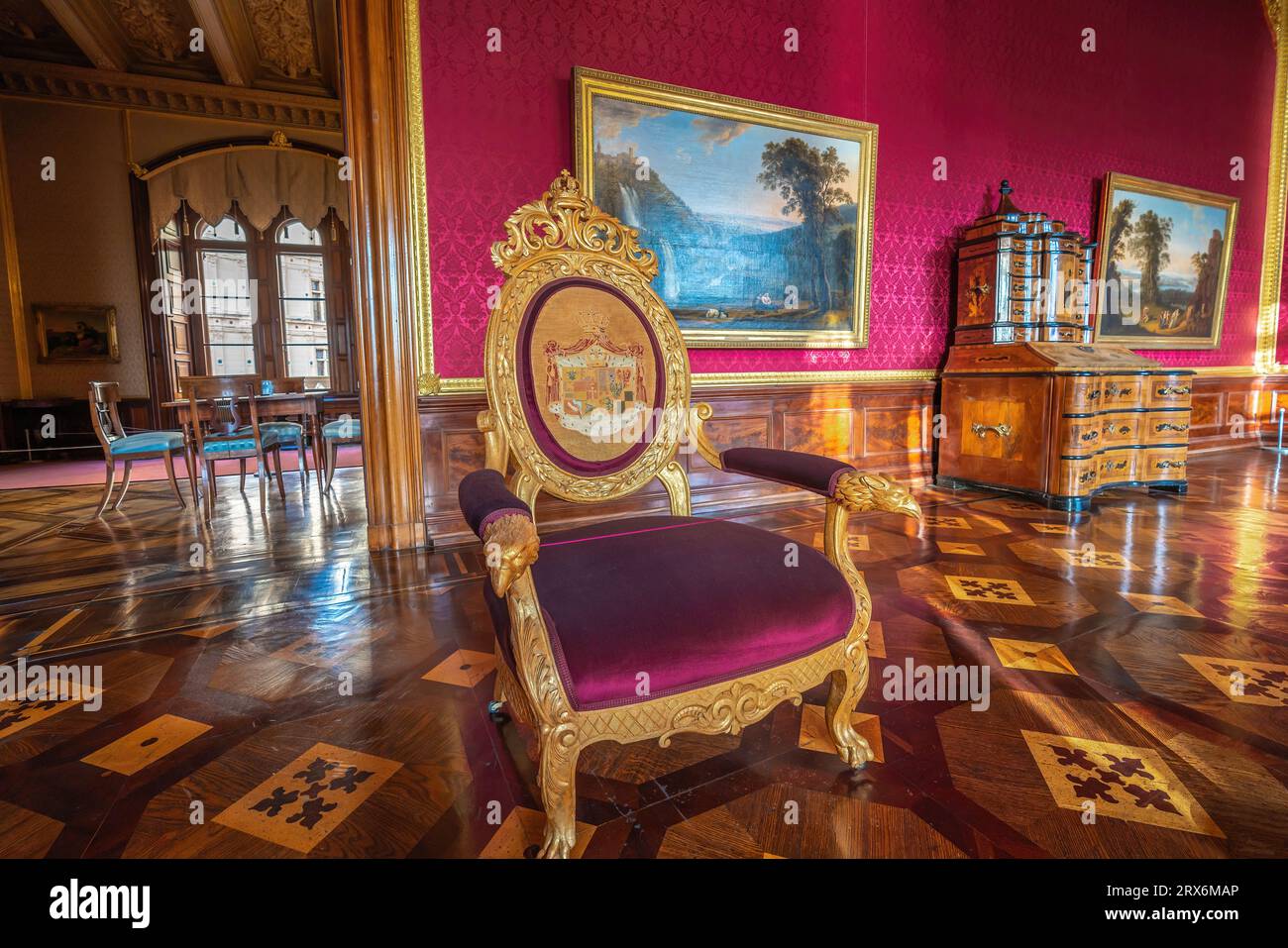 Salon de thé à Schwerin Castle Interior - Schwerin, Allemagne Banque D'Images