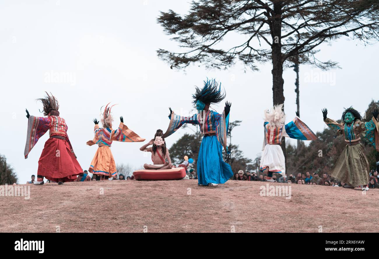 Danse de masque de festival Banque D'Images