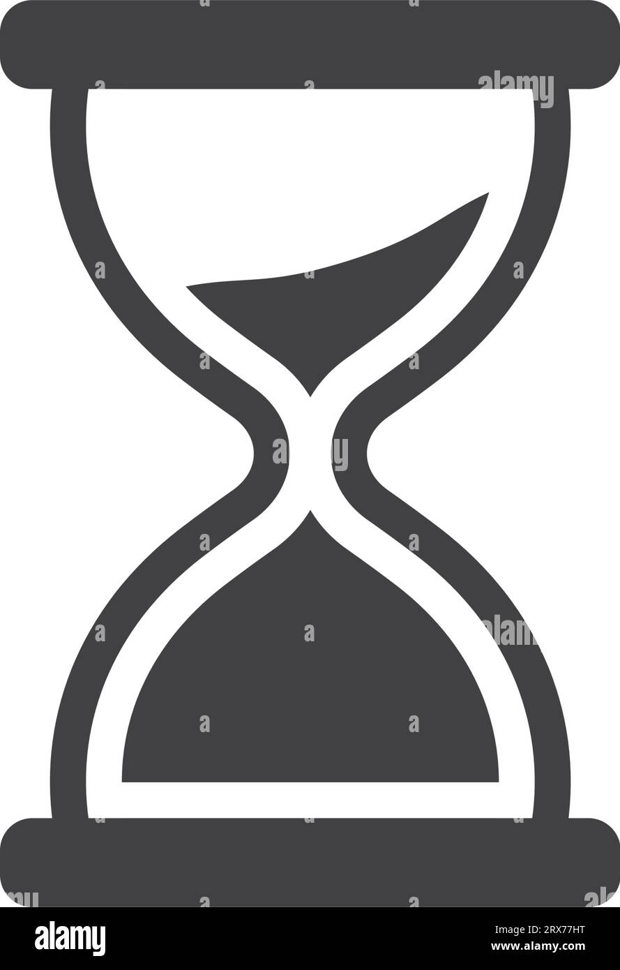 Icône en sablier dans un style plat. Illustration vectorielle en verre de sable sur fond isolé. Concept d'affaires de signe d'horloge de sable. Illustration de Vecteur