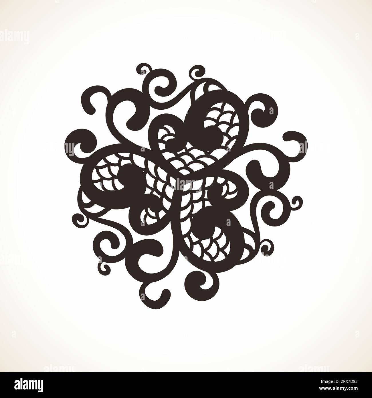 Élément de design triangulaire géométrique, mandala ornemental Illustration de Vecteur