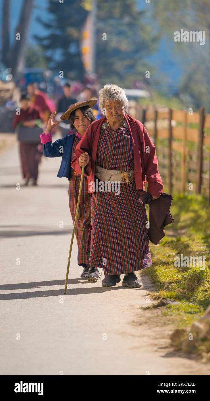 Grand-mère et petite fille Banque D'Images