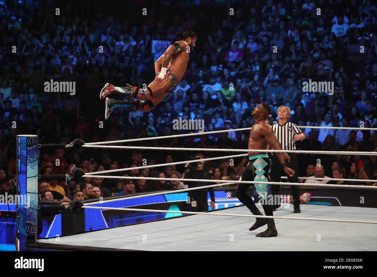 Glendale, Arizona, États-Unis. 22 septembre 2023. GLENDALE, ARIZONA - 22 SEPTEMBRE : WWE Smackdown au Desert Diamond Arena le 22 septembre 2023 à Glendale, Arizona. (Photo Alejandro Salazar/PxImages/Sipa USA) crédit : SIPA USA/Alamy Live News Banque D'Images