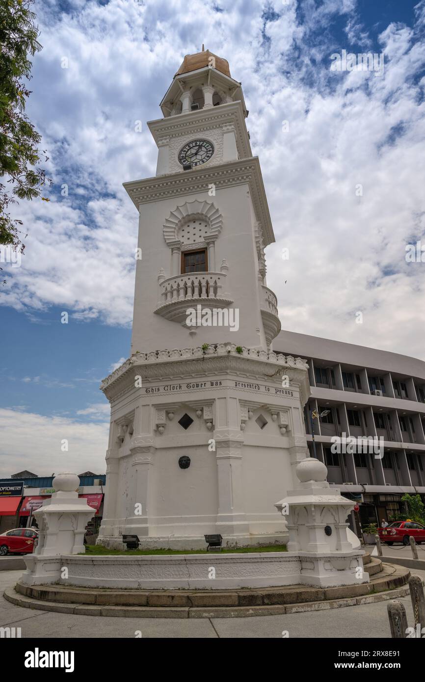 Tour de l'horloge commémorative Queen Victoria, Georgetown, Pulau Pinang, Malaisie Banque D'Images