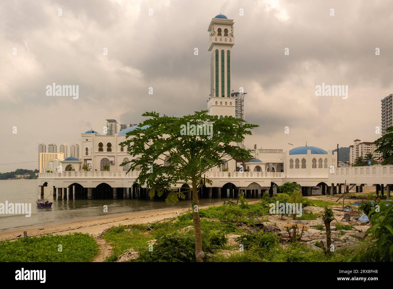 La mosquée flottante de Penang, Pulau Pinang, Malaisie Banque D'Images