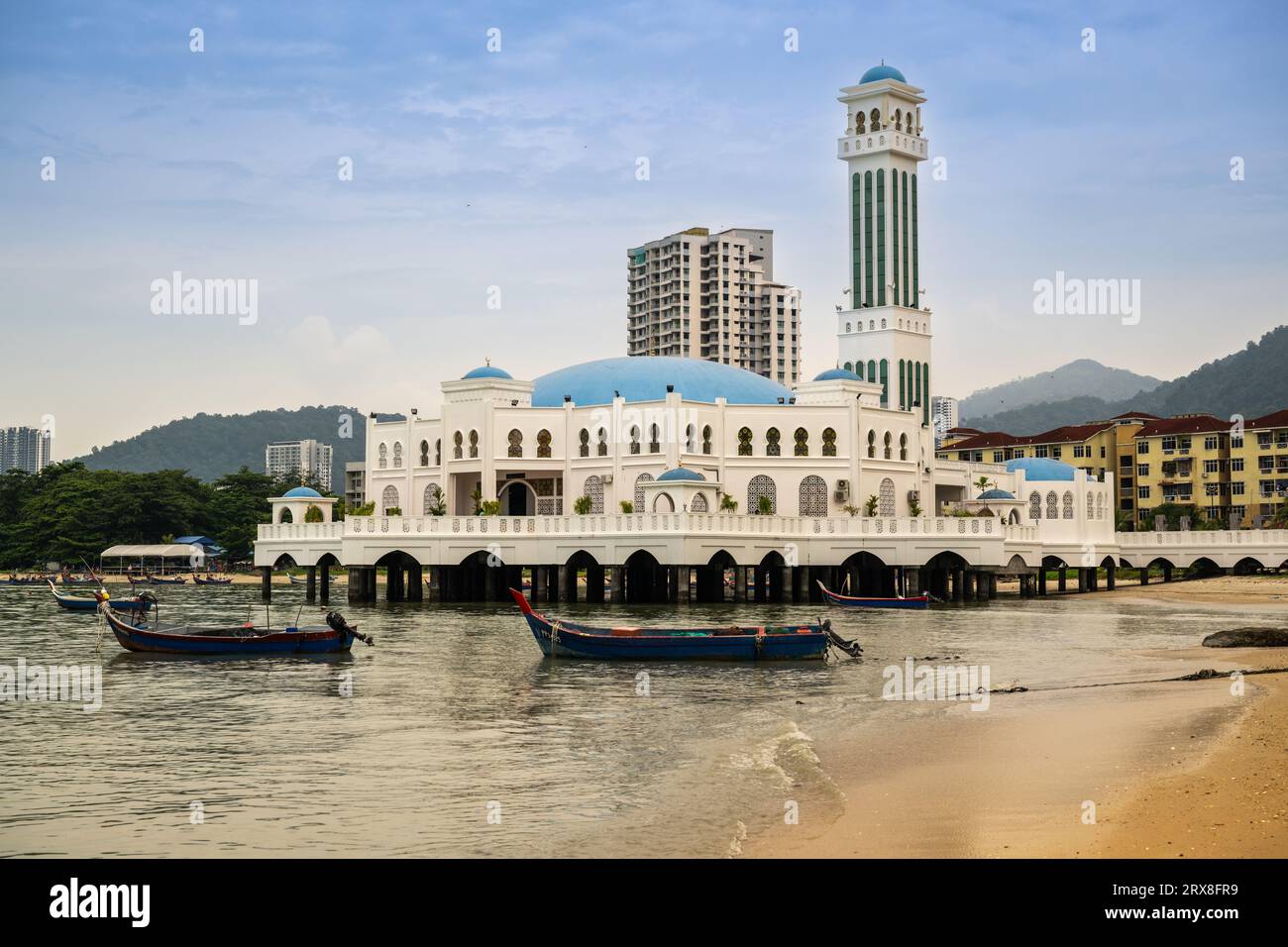 La mosquée flottante de Penang, Pulau Pinang, Malaisie Banque D'Images