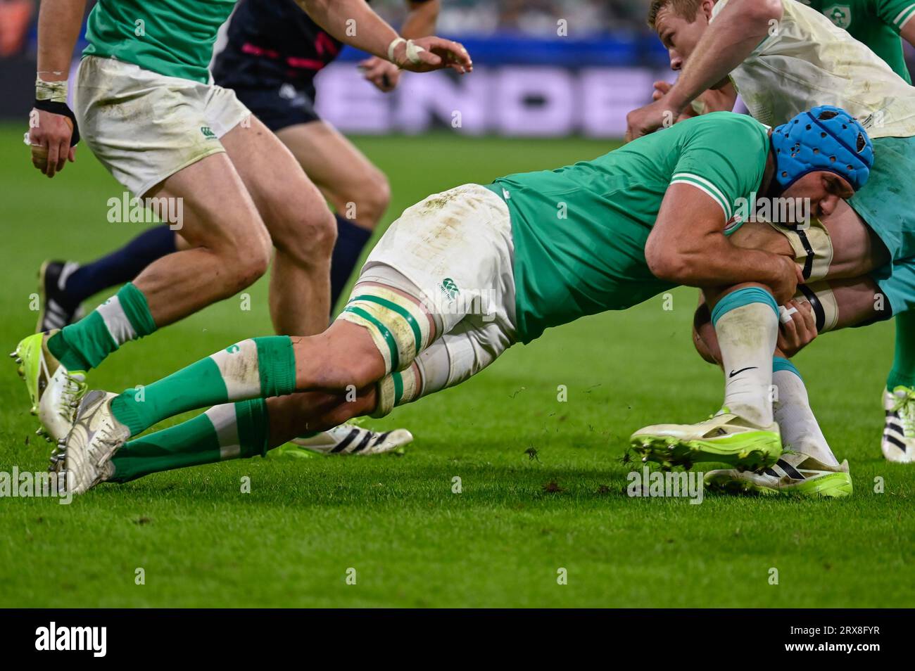 Julien Mattia/le Pictorium - Match de coupe du monde de rugby Afrique du Sud, Irlande. 16 septembre 2023. France/Seine-Saint-Denis/Saint-Denis - affrontement lors de la première confrontation entre l'Afrique du Sud et l'Irlande en coupe du monde de Rugby, au Stade de France, le 23 septembre 2023. Crédit : LE PICTORIUM/Alamy Live News Banque D'Images