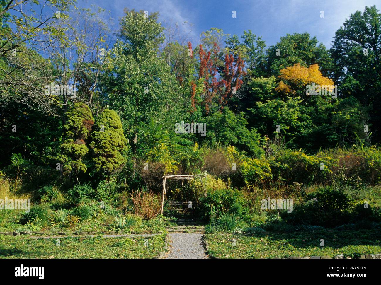 Jardin, Clermont State Historic site, New York Banque D'Images