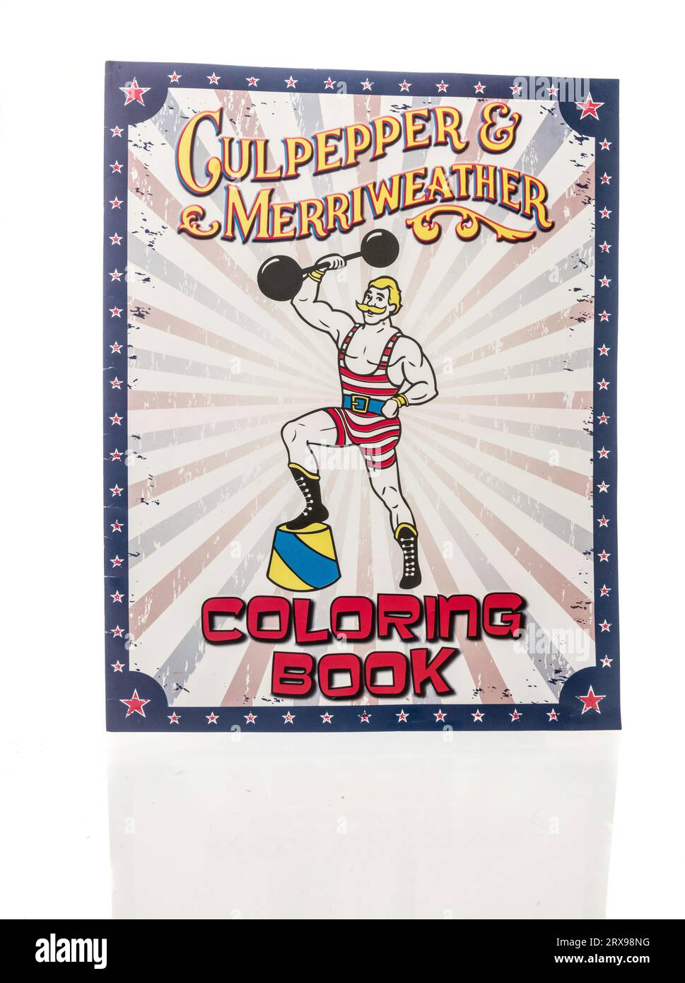 Winneconne, WI - 26 août 2023 : un paquet de livre de coloriage de cirque Culpepper et merriweather sur fond isolé Banque D'Images