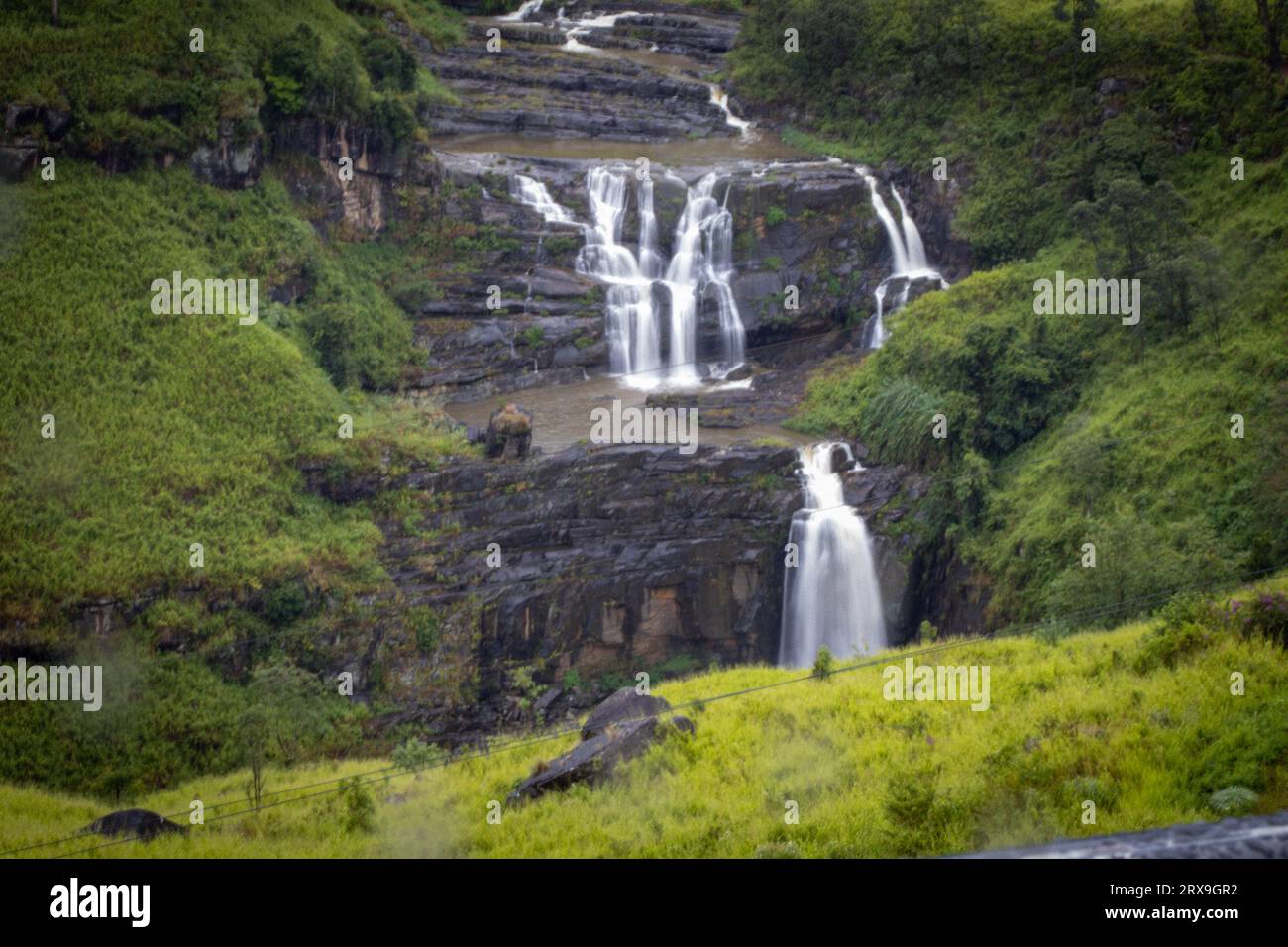 Belle vue sur St. Cascade clair Sri Lanka Banque D'Images