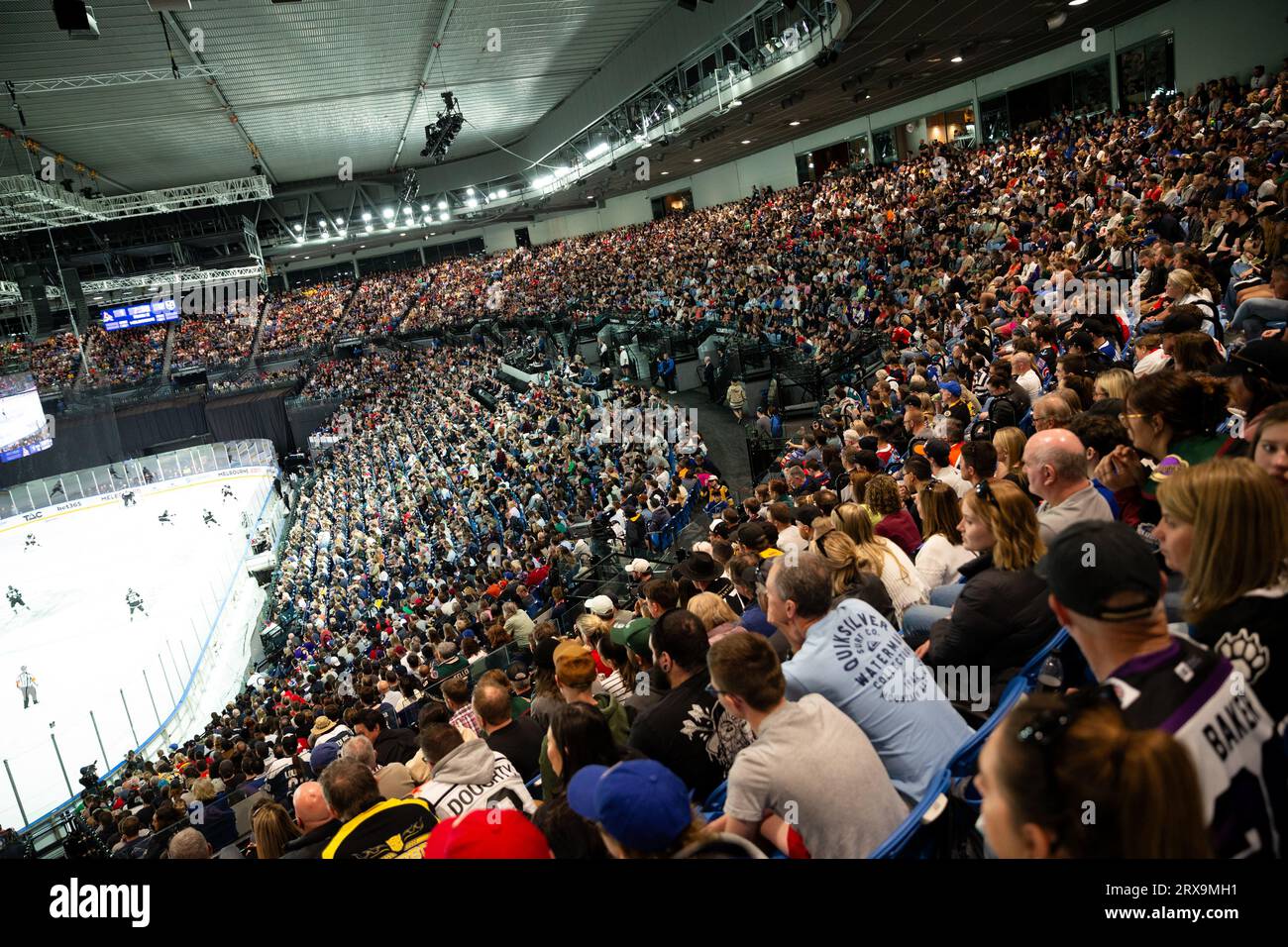 Melbourne, Australie, 24 septembre 2023. Une vue d'une maison complète pendant le match de la série mondiale de la LNH entre les Kings de Los Angeles et les Coyotes de l'Arizona à la Rod laver Arena le 24 septembre 2023 à Melbourne, en Australie. Crédit : Dave Hewison/Speed Media/Alamy Live News Banque D'Images