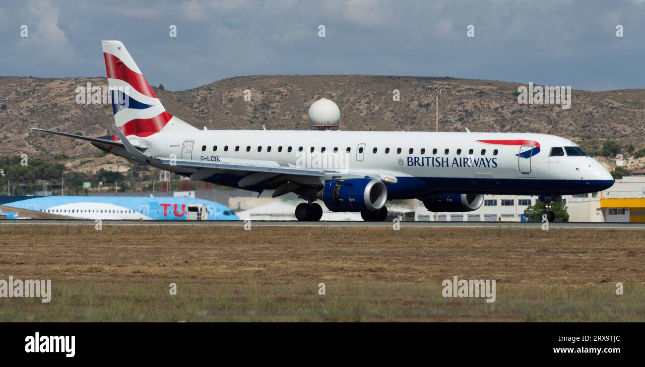 Avión de línea Embraer 190/195 de la aerolínea BA Cityflyer Banque D'Images