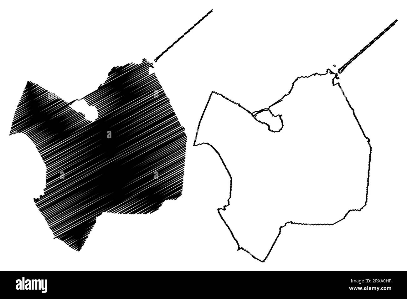 Municipalité de Hollands Kroon (Royaume des pays-Bas, Hollande, Nord-Hollande ou province de Noord-Hollande) illustration vectorielle, esquisse griffée ma Illustration de Vecteur