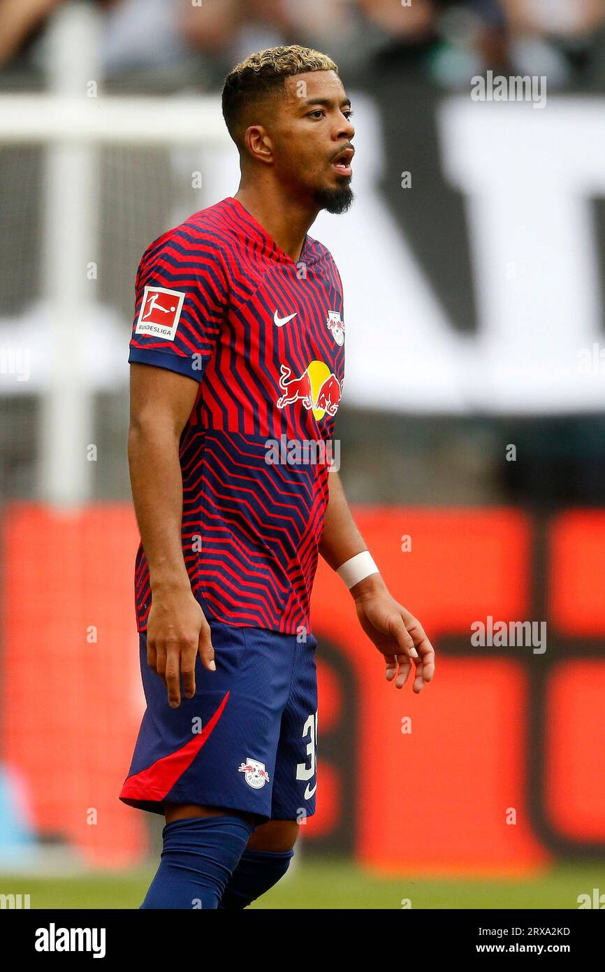 Mönchengladbach, Deutschland, Allemagne 1. Fussball Bundesliga, 5. Spieltag, Journée 3 Borussia Mönchengladbach vs Rasenballsport Leipzig 0:1 23. 09. 2023 Parc im Borussia à Mönchengladbach Benjamin HENRICHS (RBL) photo : Norbert Schmidt, Duesseldorf Banque D'Images