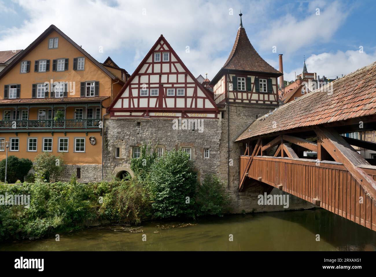 Schwäbisch Hall, Allemagne : vieille ville sur les rives de la rivière Kocher Banque D'Images