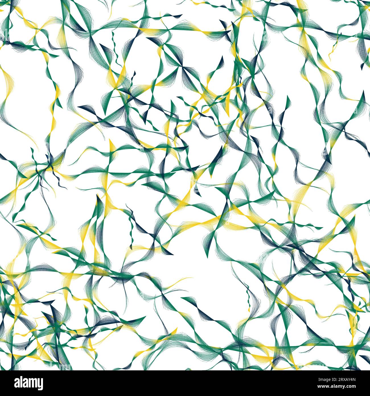 Ornement de ligne abstraite motif sans couture. Couleurs verte, bleue et jaune. Motif sans fin pour emballage, scrapbooking, textiles, papier Banque D'Images