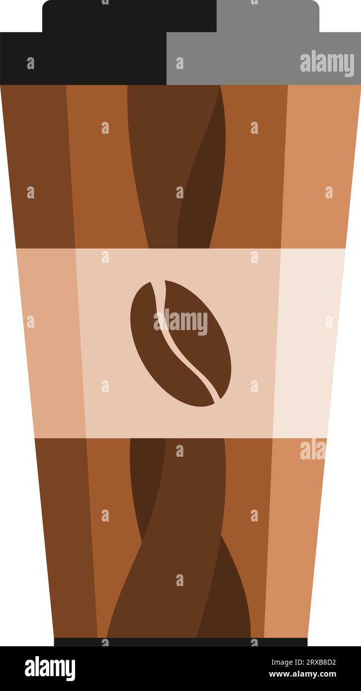 Tasse à café de voyage. Tasse à café de restauration rapide. Illustration de Vecteur