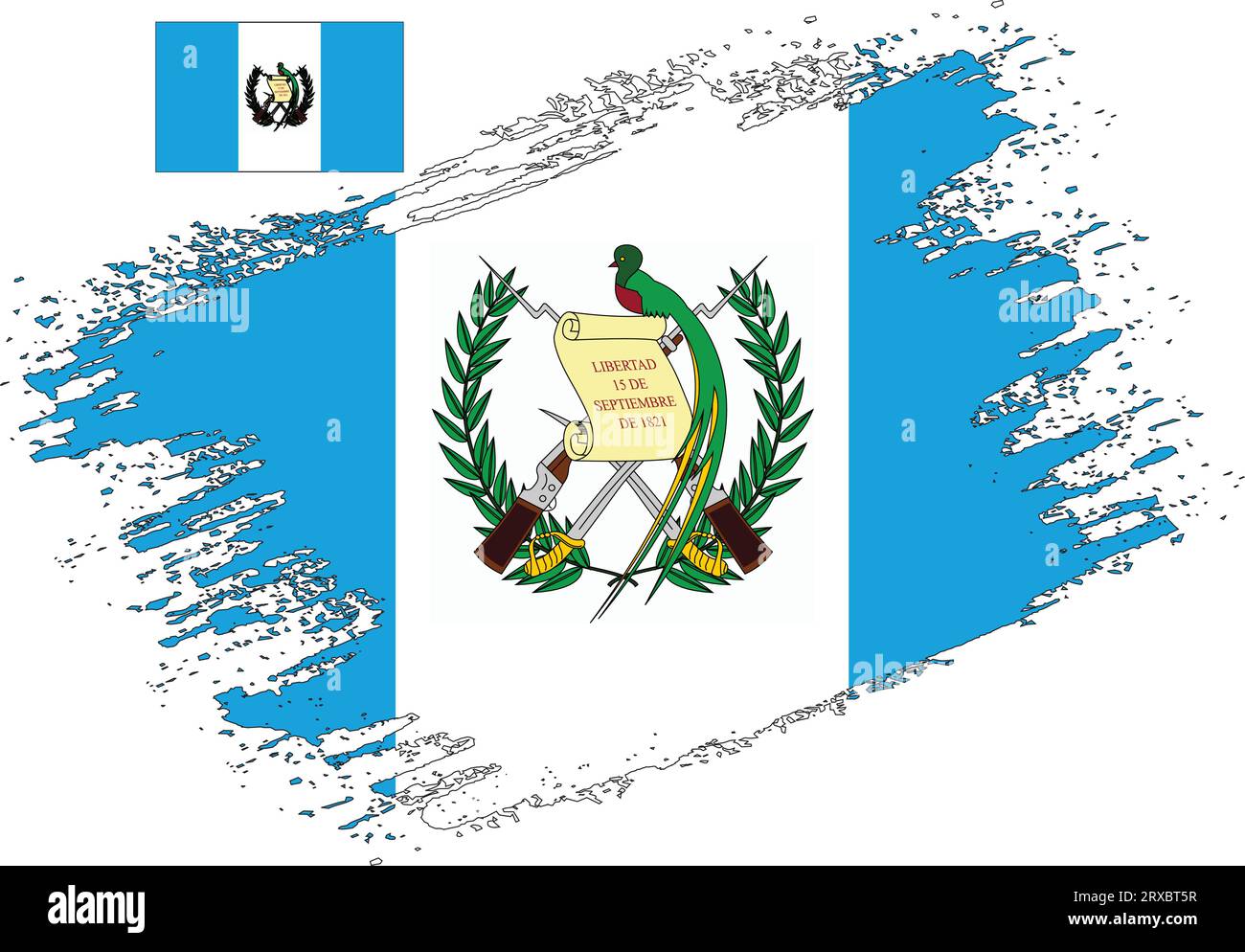 Brush Design Guatemala Flag Vector Illustration de Vecteur