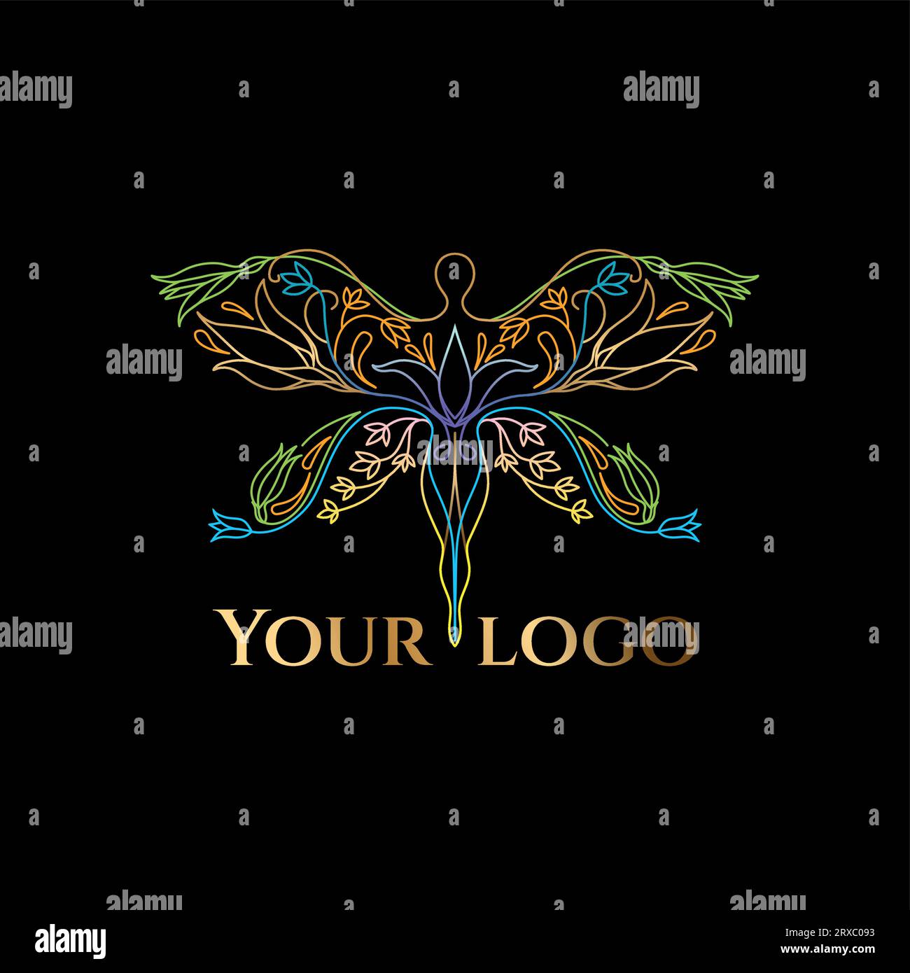 illustration d'un papillon. Logo papillon Illustration de Vecteur