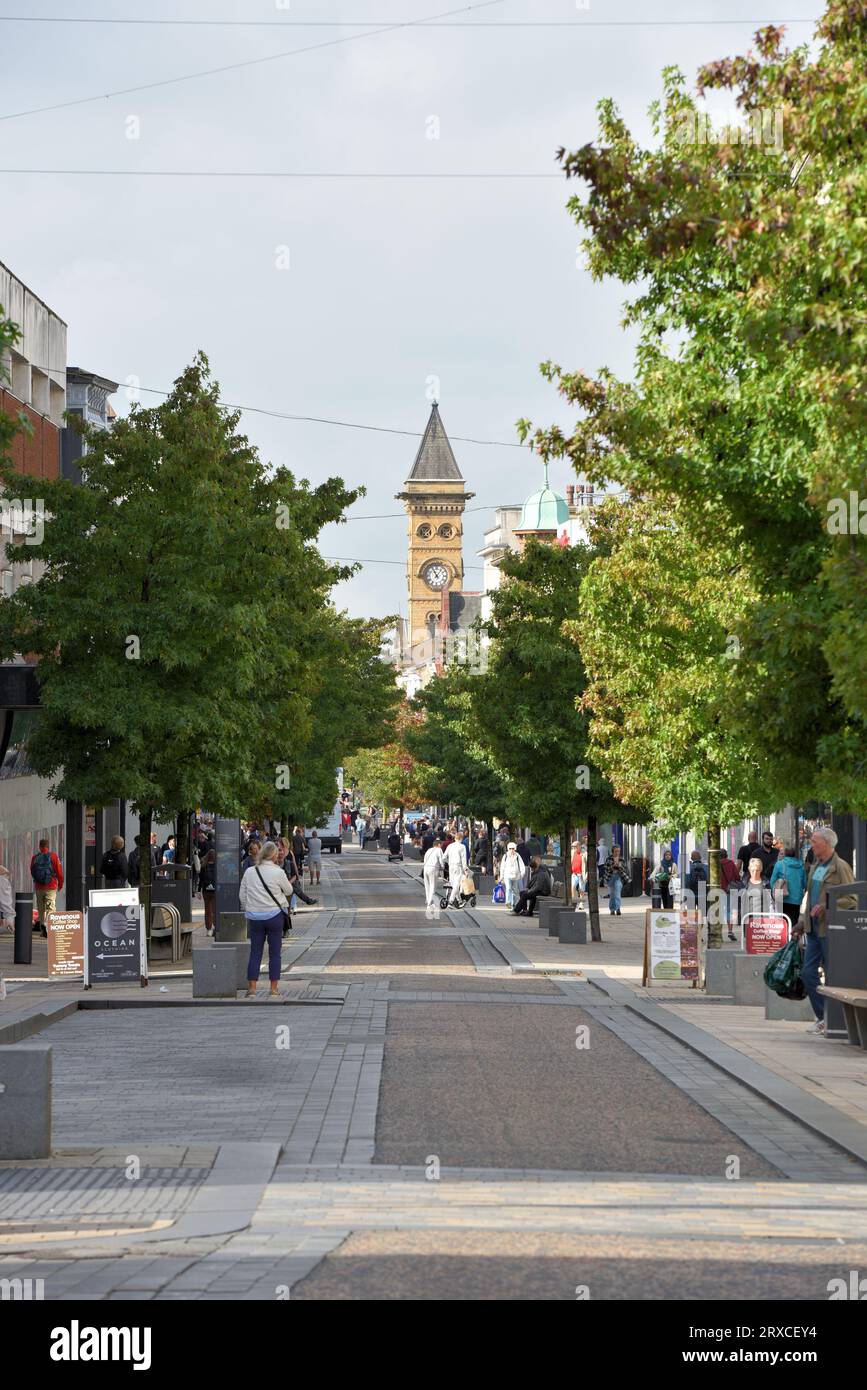 Fishergate, centre-ville de Preston. Banque D'Images