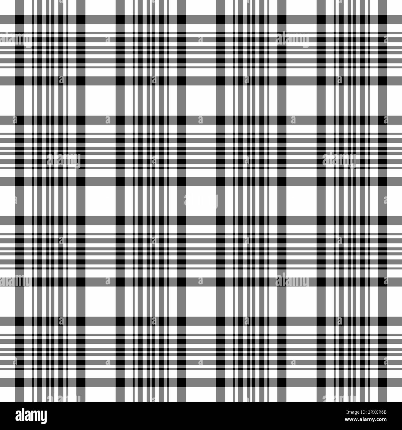 Textile vectoriel sans couture de tartan de tissu de texture avec un contrôle de fond de motif à carreaux dans des couleurs grises et blanches. Illustration de Vecteur