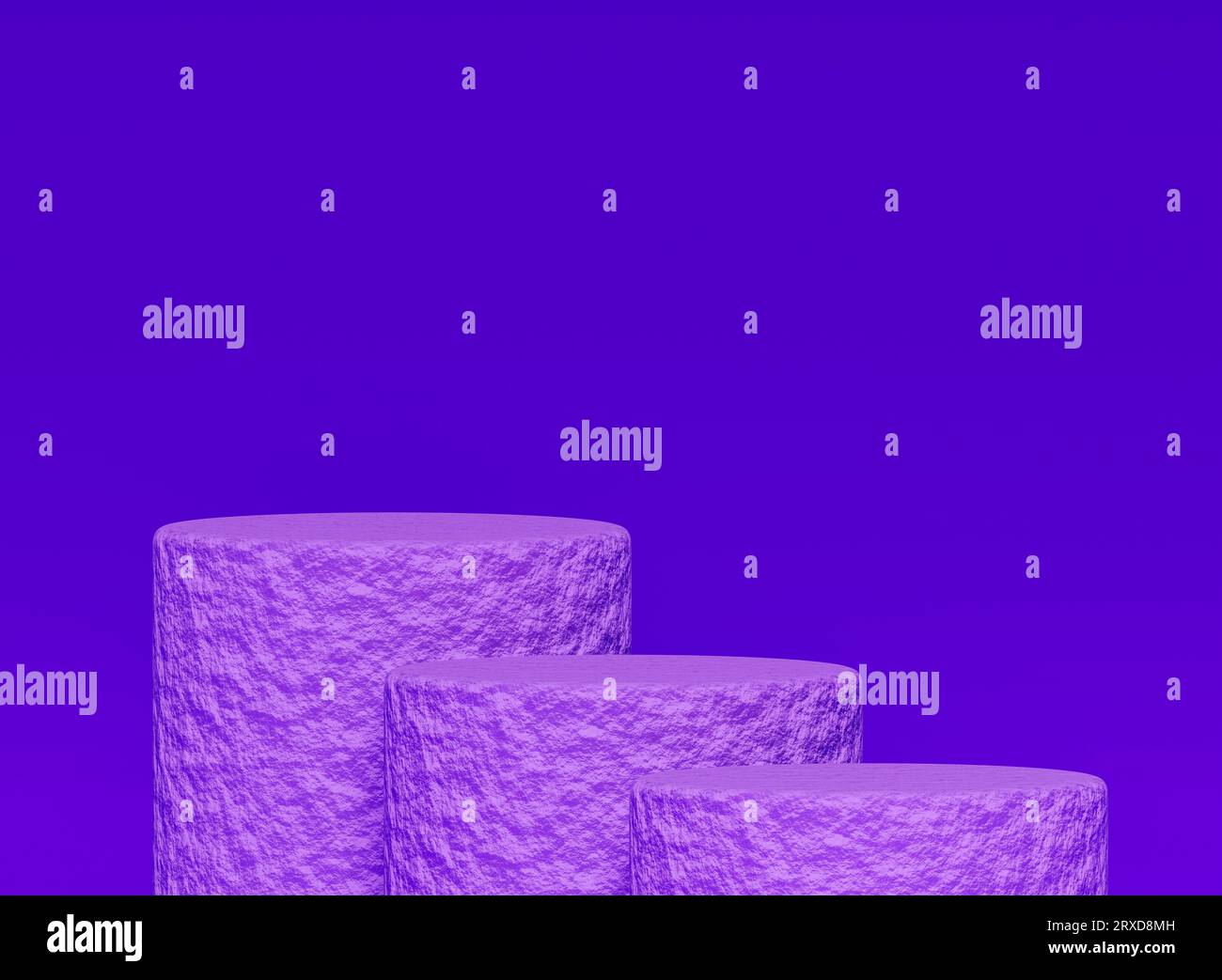 Piédestal de cercle de podium violet 3D.abstrait violet.pour montrer des produits Banque D'Images