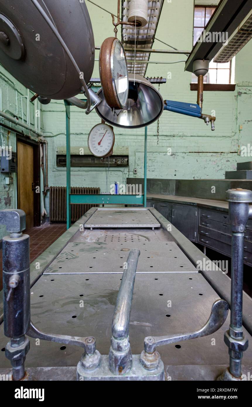 13 décembre 2012 - Washington, DC : l'auditorium de la morgue d'un hôpital abandonné. (Liz Roll/Polaris) Banque D'Images