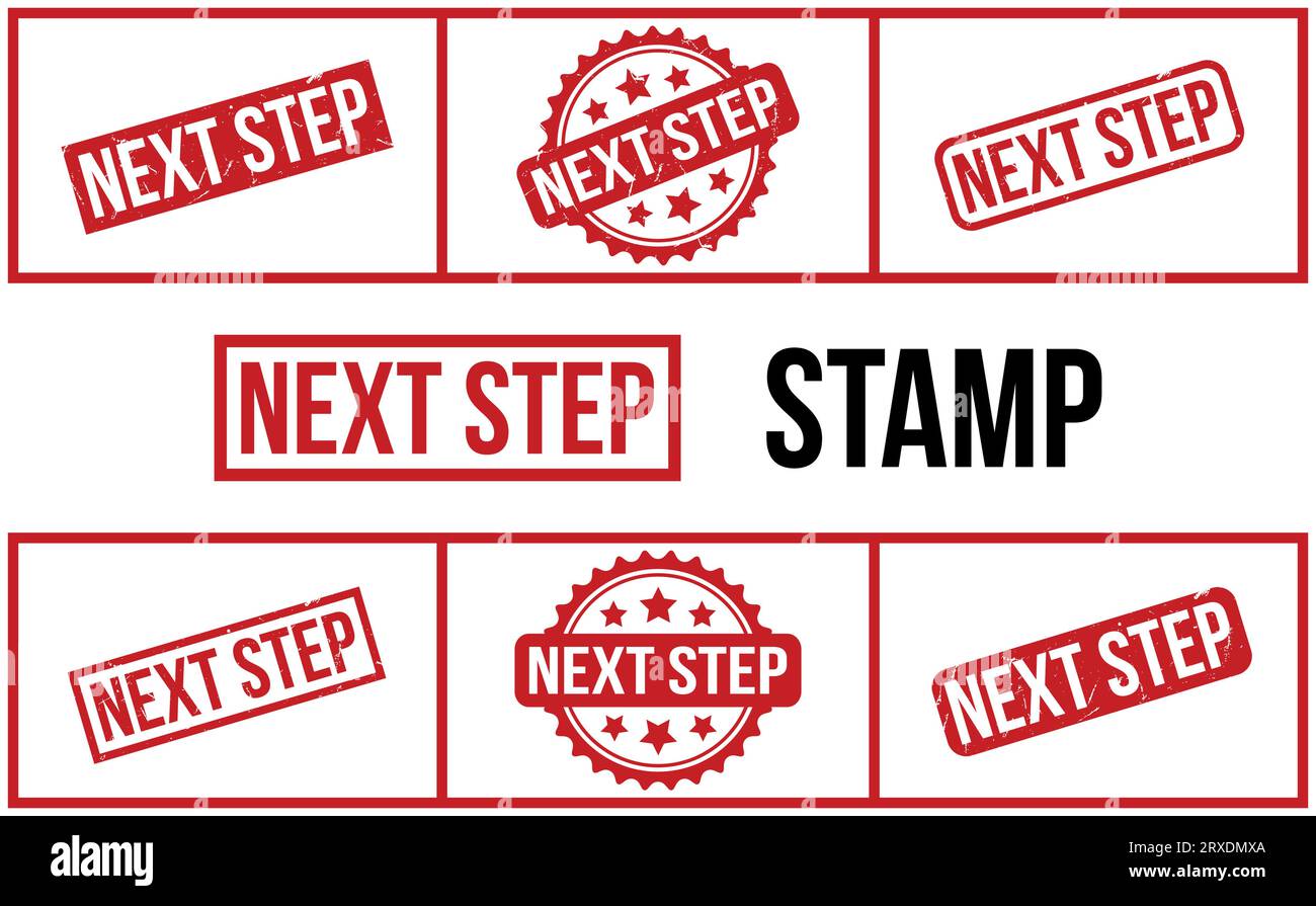 Next Step caoutchouc grunge set vector Illustration de Vecteur