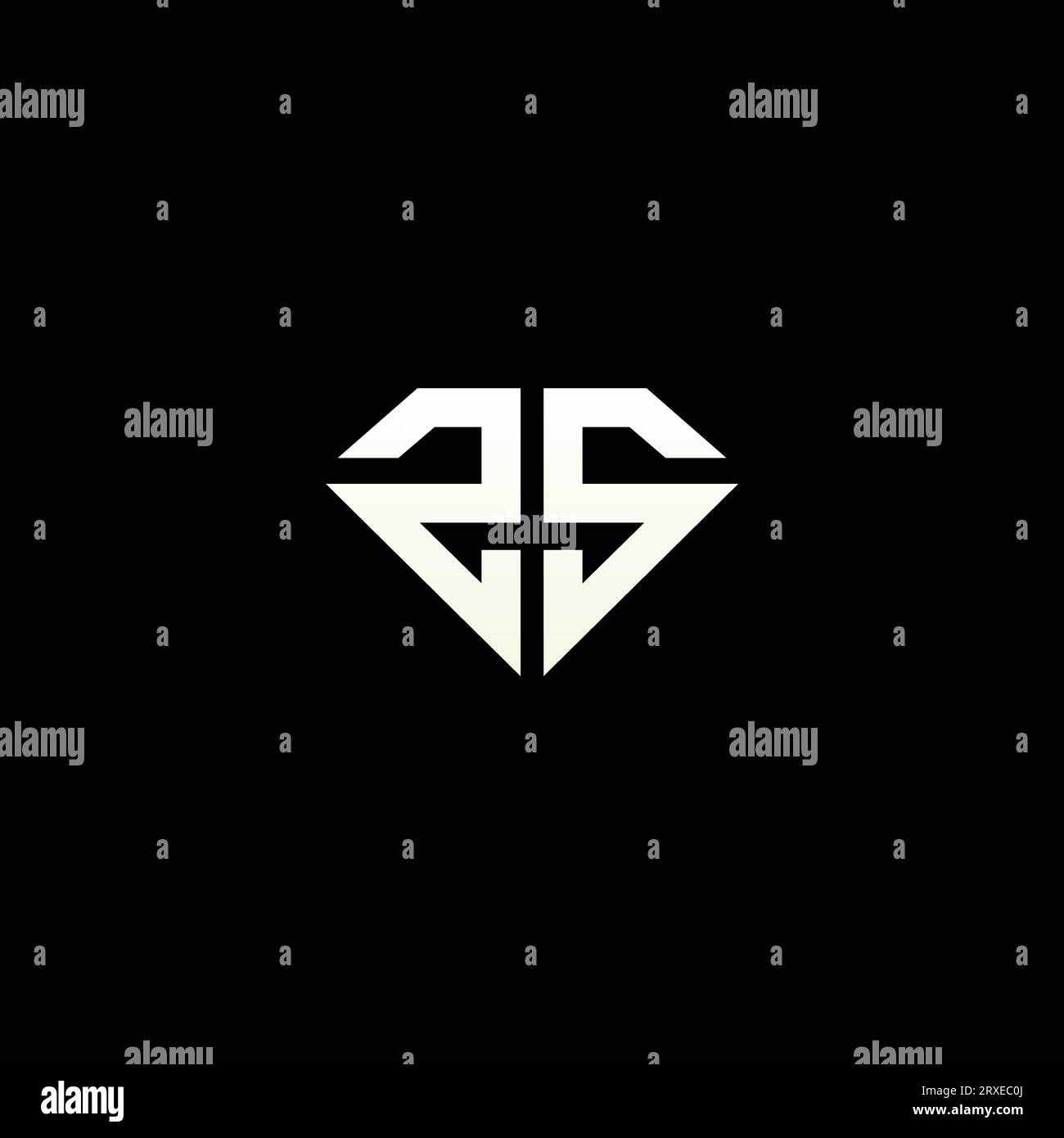 Logo SS Diamond. Logo lettre S. Illustration de Vecteur