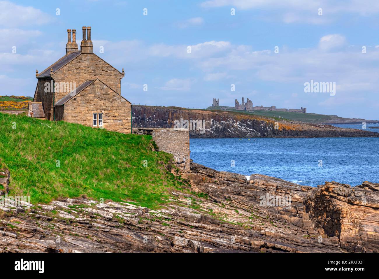 Côte de Howick Sands dans le Northumberland, Angleterre Banque D'Images