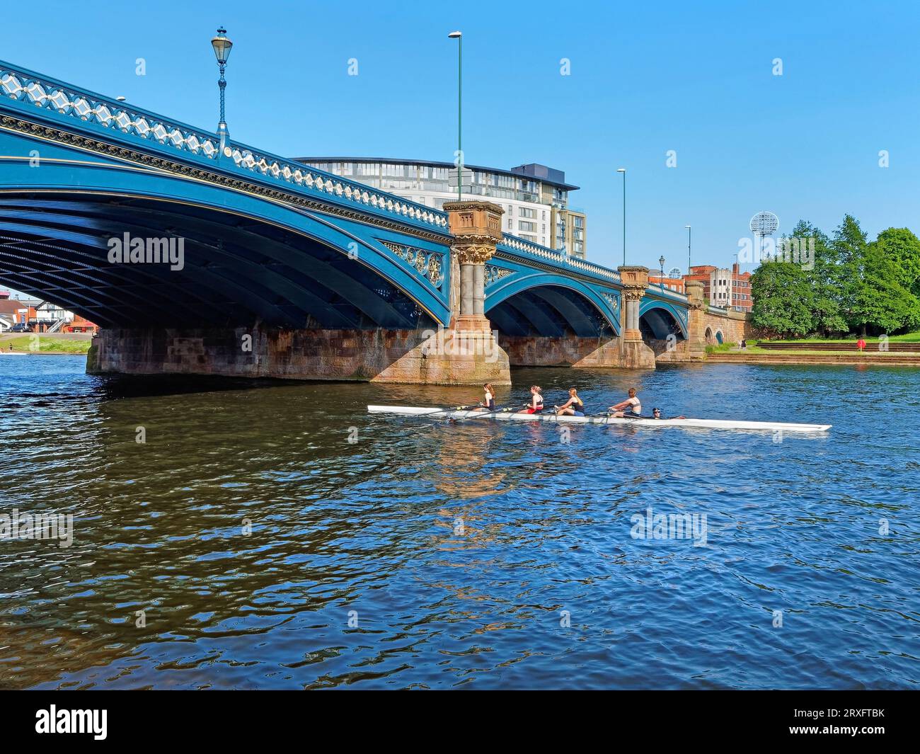 Royaume-Uni, Nottingham, Trent Bridge et River Trent Banque D'Images
