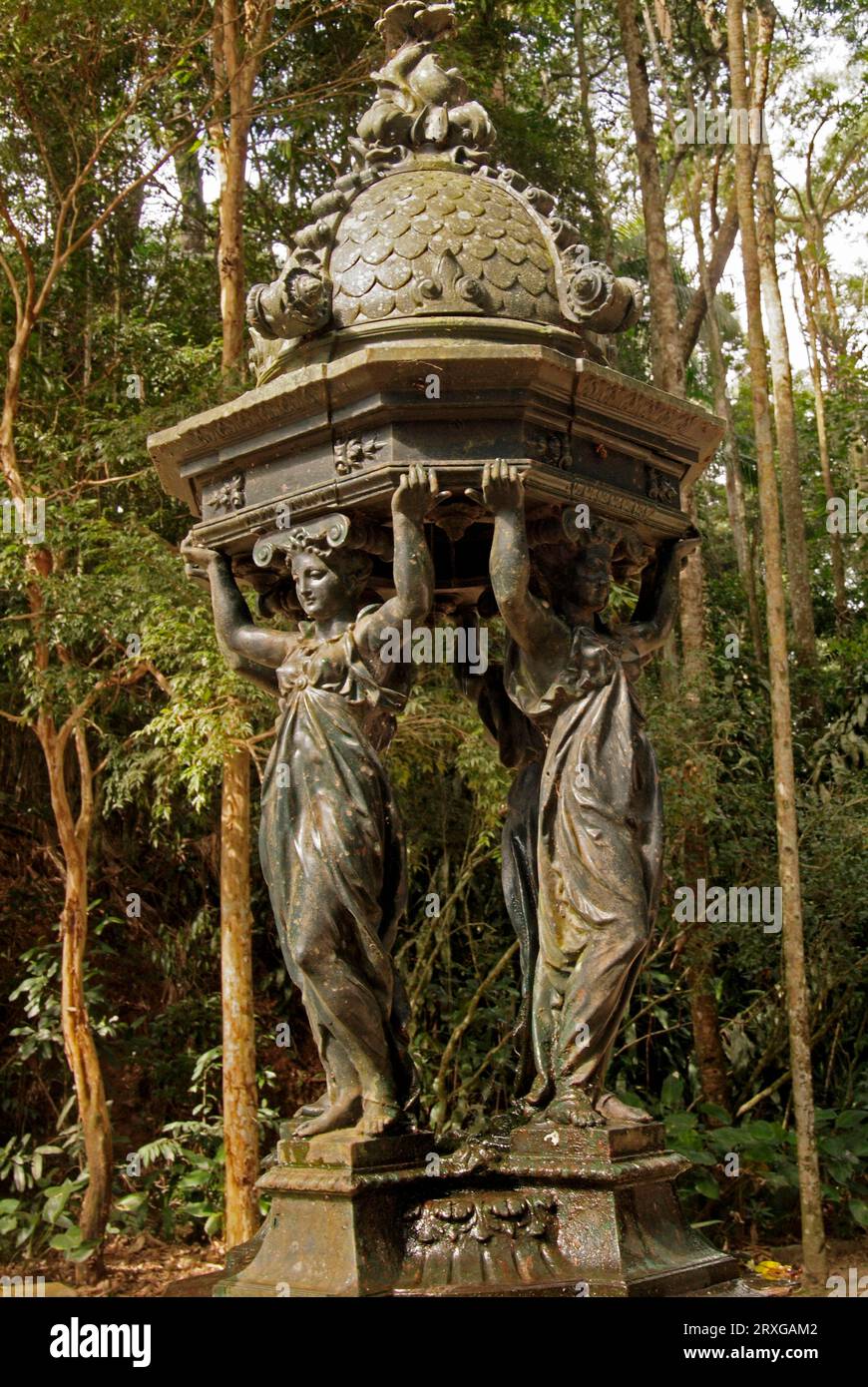 Wallace fontaine, parc national Tijuca, Rio de Janairo, Brésil, Wallace fontaine, parc national Tijuca, Rio de Janeiro, Brésil Banque D'Images