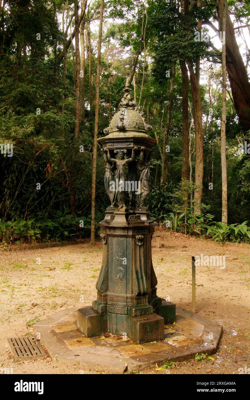 Wallace fontaine, parc national Tijuca, Rio de Janairo, Brésil, Wallace fontaine, parc national Tijuca, Rio de Janeiro, Brésil Banque D'Images