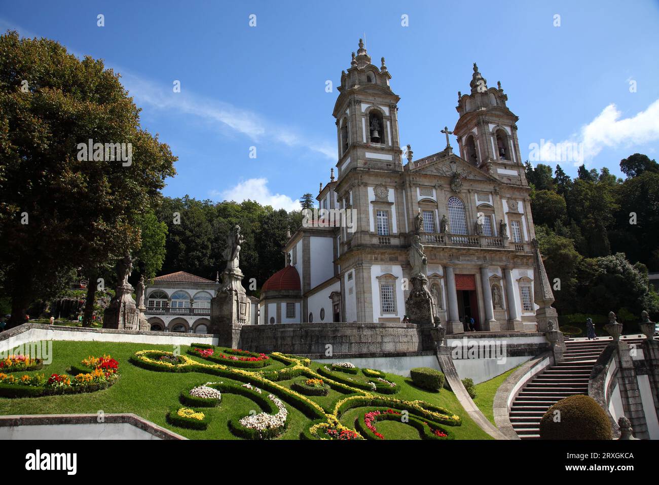 Le sanctuaire de BOM Jesus de Monte, dans le style baroque du Nord, à 5 km à l'est de Braga dans le nord du Portugal Banque D'Images