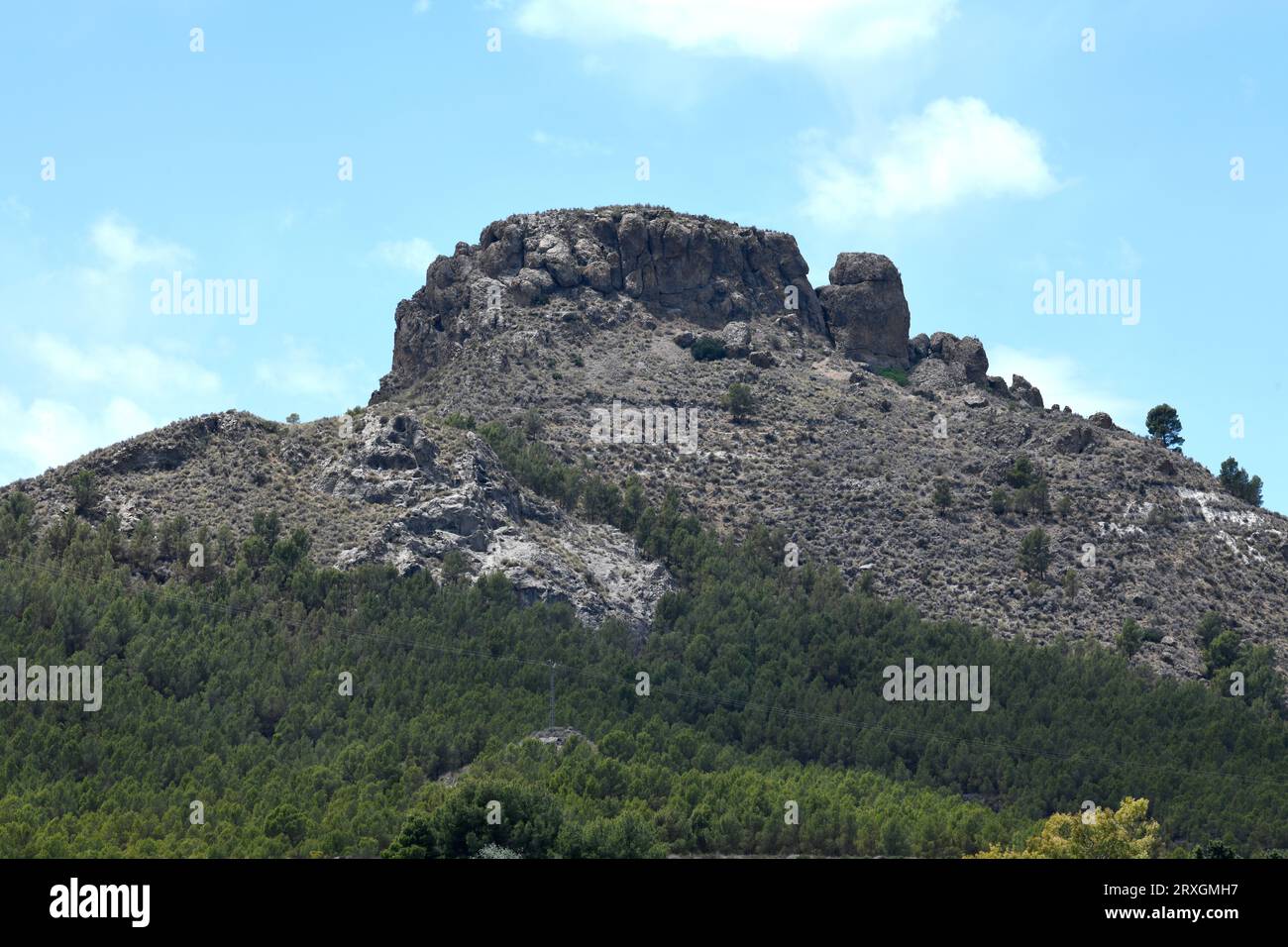 Dôme volcanique Lamproite de Salmerón. Lamproite est une roche volcanique ultramafique. Cette photo a été prise à Salmeron, Moratalla, Murcie, Espagne. Banque D'Images