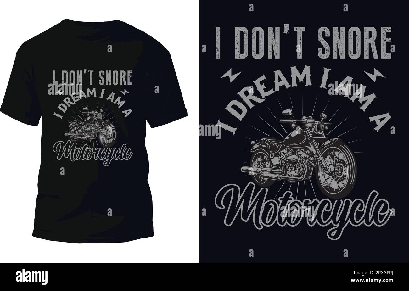 Vecteur de conception de T-shirt de moto Illustration de Vecteur