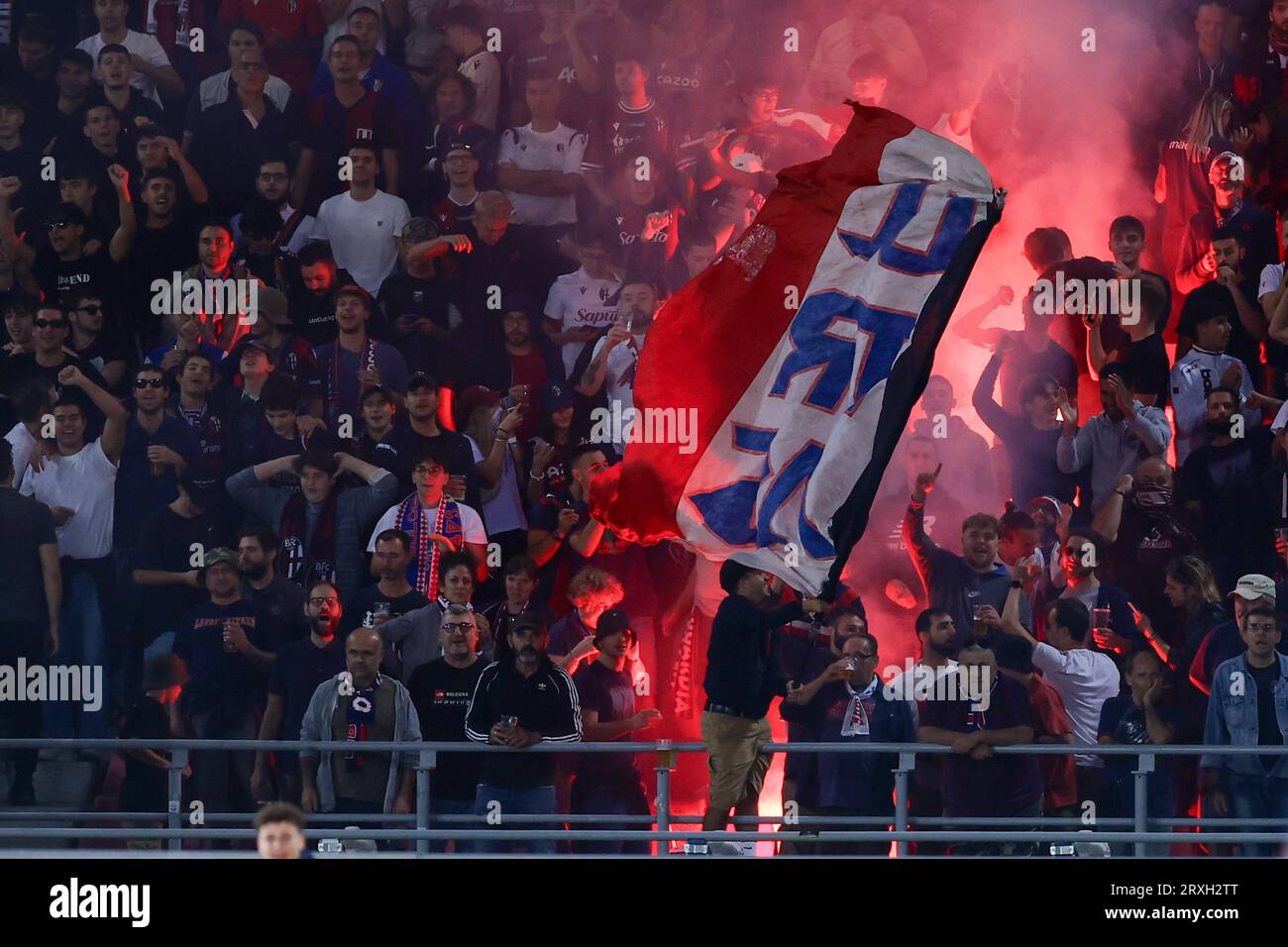 Supporters bologne lors du match de football Serie A entre Bologne FC