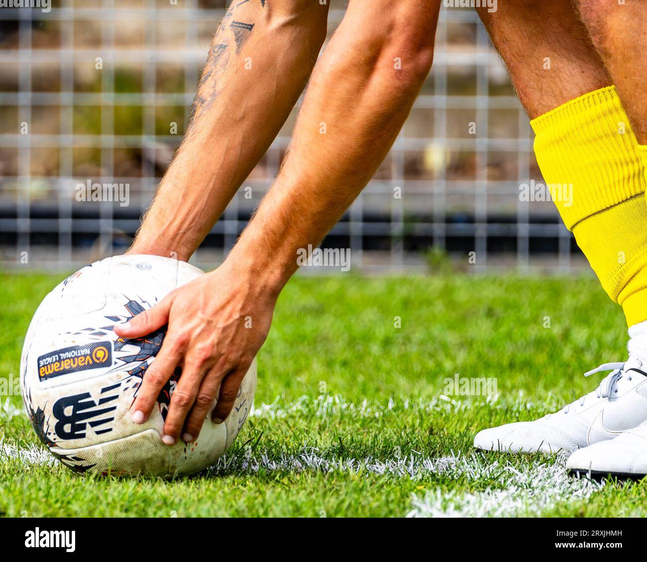 Farsley, Leeds, Royaume-Uni. 23 septembre 2023. Vanarama National League North : Farsley Celtic contre Banbury United FC. Crédit Paul Whitehurst/Alamy Live News Banque D'Images