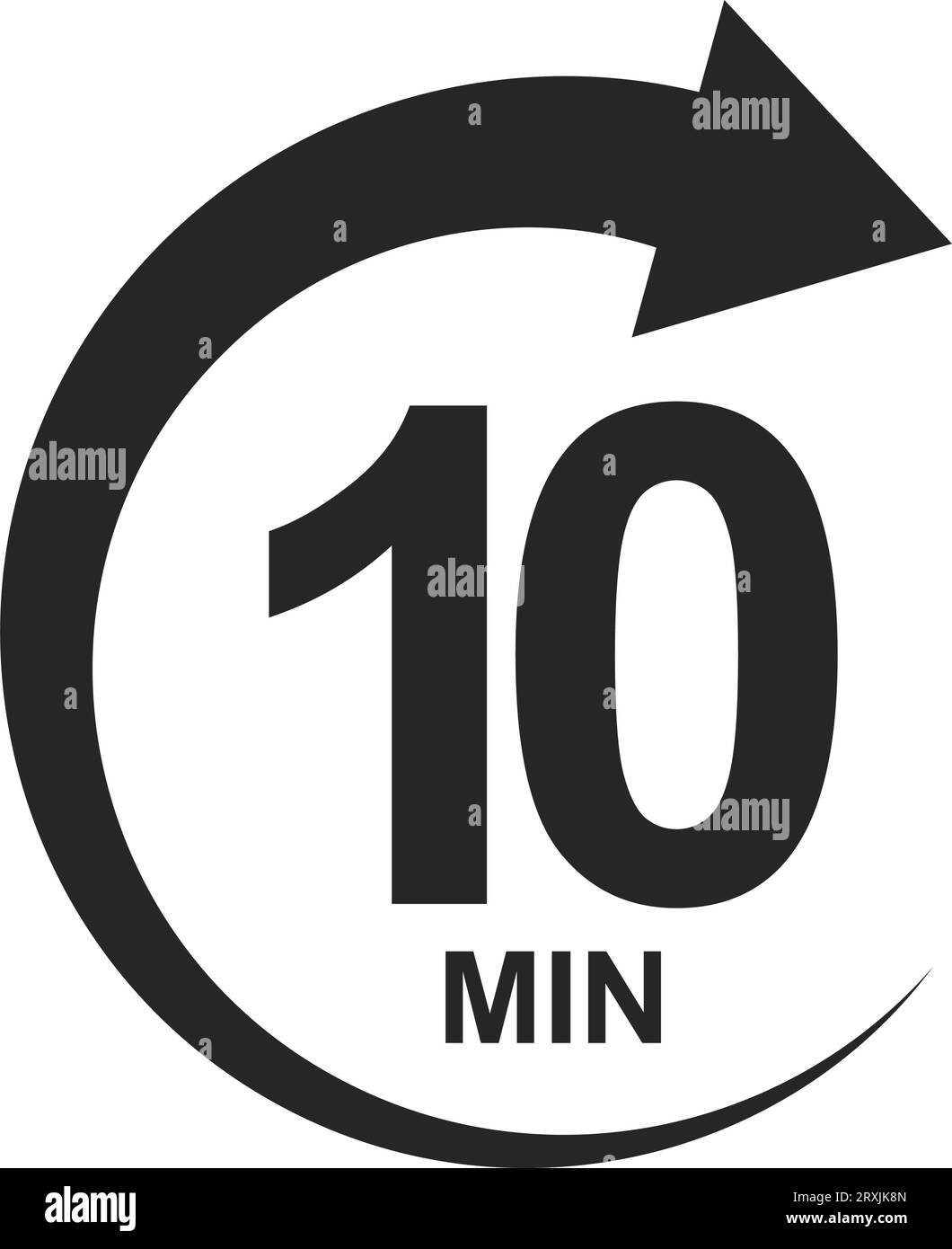 Timer 10 minutes vector illustration Banque de photographies et d'images à  haute résolution - Alamy