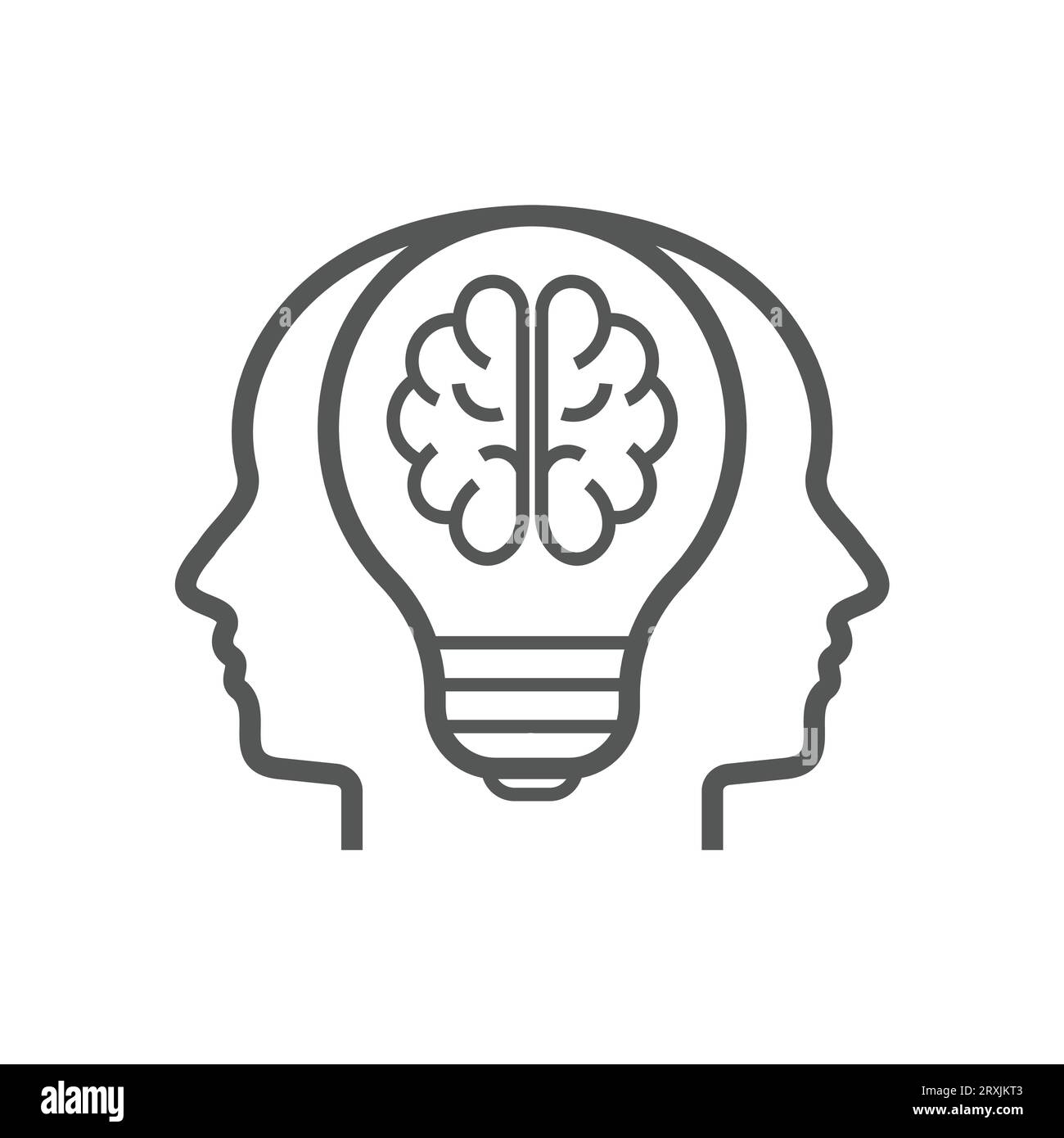 Brainstorming, travail d'équipe, icône de collaboration. Contour modifiable. SPE 10 Illustration de Vecteur