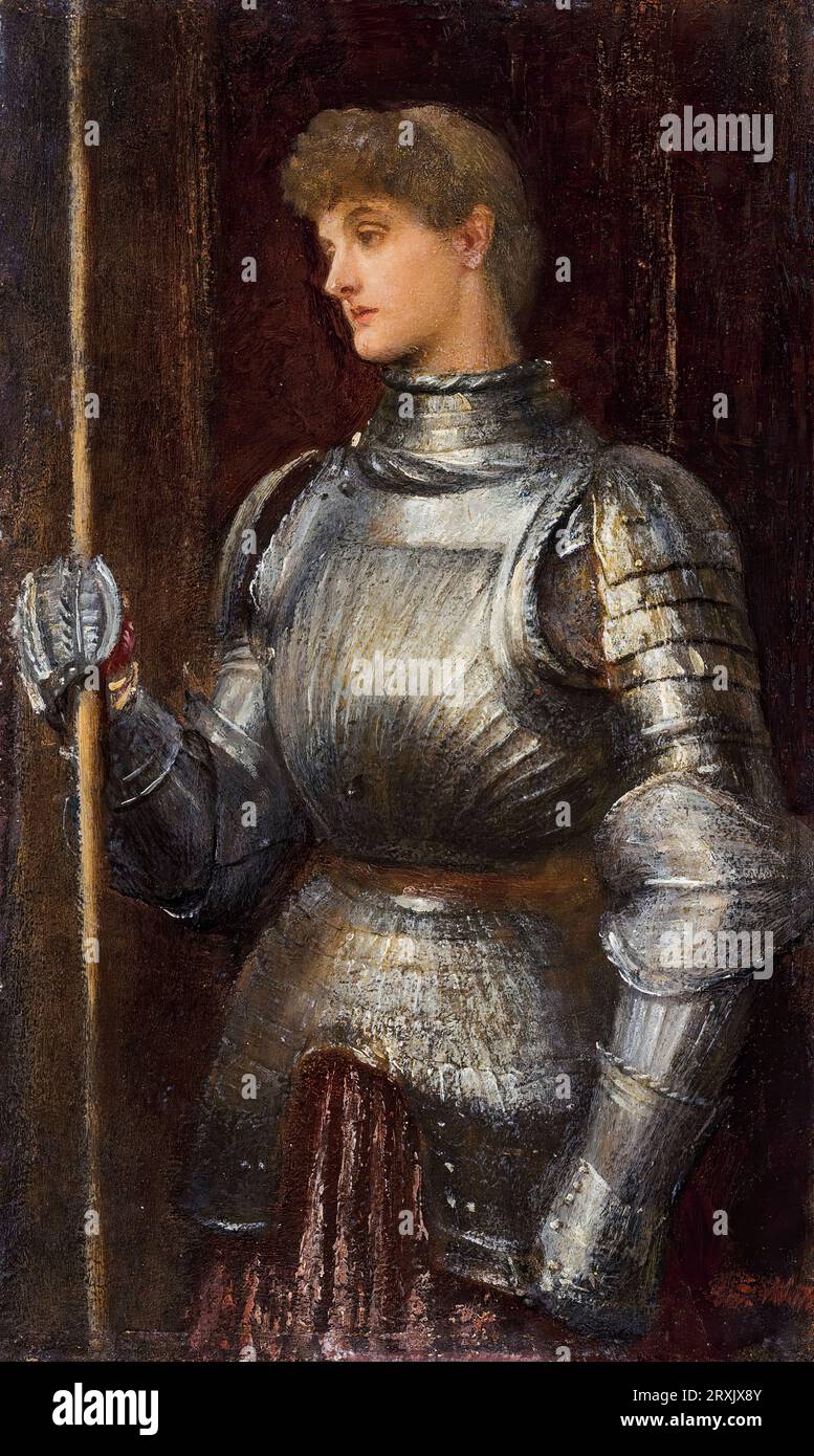 Jeanne d'Arc, portrait à l'huile sur panneau par George Frederic Watts, 1880 Banque D'Images